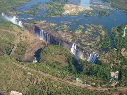 The Victoria Falls is the largest waterfalls in the world and located in southern Africa on the Zambezi River between the countries of Zambia and Zimbabwe