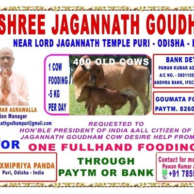 PawanKu66158259's profile picture. pawan kumar agrawalla. collection manager of shree jagannath goudham for old cow fooding  puri odisha.