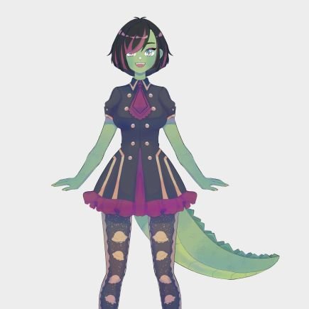 Speedrunner and Variety Streaming Alien alligator Hybrid || art creator the ever lovely @lavenmush