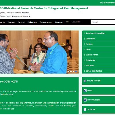 ICAR-National Research Centre for Integrated Pest management is a premier institute established to develop and promote IPM technologies for major crop.