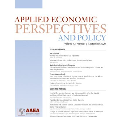 Addressing contemporary and emerging policy issues within an economic framework that informs the decision-making and policy-making community. @AAEA_Economics