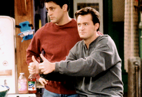 ChandIerBing's profile picture. Donald Duck never wore pants. But whenever he's getting out of the shower, he always puts a towel around his waist. What is that all about?