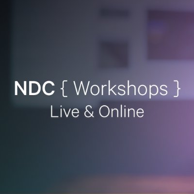 NDC_Workshops's profile picture. Online software development workshops. Live and online, guaranteed to run.