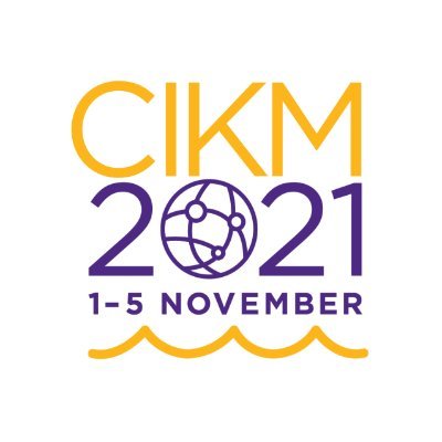 ACM CIKM 2021 Conference
1-5 Nov 2021, Online