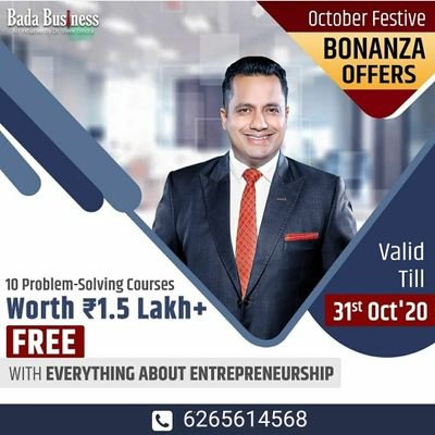 From the team of asia best trainer 
Dr. vivek bindra.
For learn and earn lakhs of https://t.co/NzrSYzI1hB on
6265614568