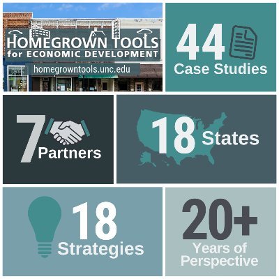 Homegrown Tools tells the story of communities that have successfully stimulated private investment and job creation.  Managed by @NCGrowth and @CREATE_UNC