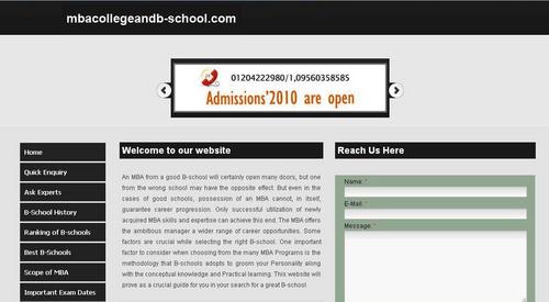 This website is made for the help of final year graduate students to find out the their dream B-School