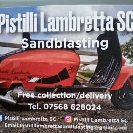 Pistilli Lambretta SC Sandblasting. Collection/delivery service available. Based just outside St.Ives in Cambridgeshire 07568 628024.