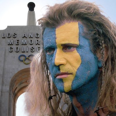 I bleed Rams Royal & Sunshine Yellow. Or that may be my face paint.