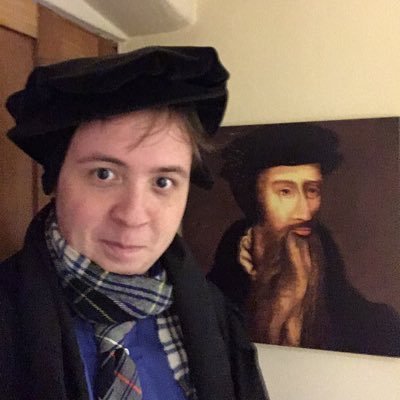 (I/me) Museum curator, early American and Texas history, church history. No king but Christ, baptize your babies