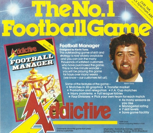 Original author of Football Manager game, a game I have renewed for mobiles etc.