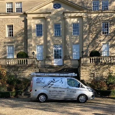 Professional Window Cleaner working on commercial and domestic properties in Bath