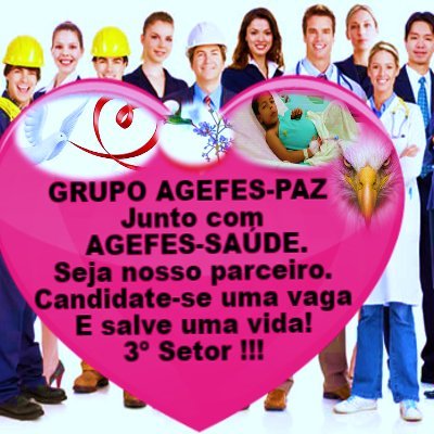 agefes_paz's profile picture. A AGEFES-PAZ NA LUTA CONTRA O DESEMPREGO MUNDIAL .
E NO APOIO AS FAMÍLIAS DE BAIXA RENDA COM  CRIANÇAS E ADOLESCENTES PORTADORES DE CÂNCER E LÚPUS NO BRASIL .