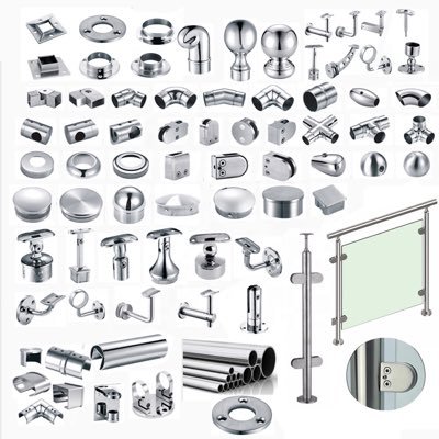 Produce stainless steel handrail accessories and glass accessories.Whatsapp and Wechat:+86 18823077390