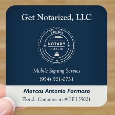 getnotarizedusa's profile picture. FL commissioned Mobile Notary Service's