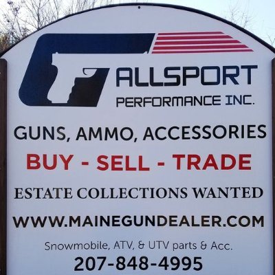 Firearms Dealer 400+ Guns plus ammo, reloading, & acc.  Buy Sell Trade. Low prices. 3% cash disc. FFL transfers. All inventory online. Gun Shop Near Bangor, Me