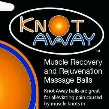 Knot Away is designed to bring muscle pain relief & increase range of motion and gives YOU control of the pressure while keeping you off tbe floor. #KnotAway