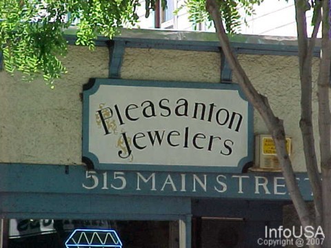 Pleasanton Jewelers is located at 515 Main Street in beautiful downtown Pleasanton, Ca.  Hours Tues. - Friday 11:30 to 4 and Sat.11:30 to 3.  closed Sun. & Mon.