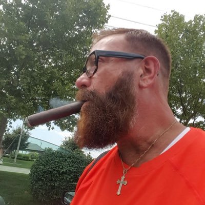 a cigar smoking, bearded, Daddy, Barber bear. Avid, Wanton Lover of MEN. If you got a hole, I want to fill it! NSFW. 18+ ONLy. #cigar#gaycigar#gay #cigarfetish