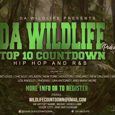 Hey we looking for new artists to be on the néw show Da WildLife Top Countdown send your information iG: @dawildlifecountdown