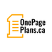 OnePagePlans.ca (@OnePagePlansCA) Twitter profile photo