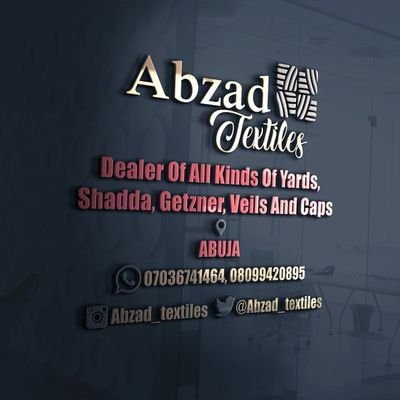 AbzadTextiles's profile picture. We care about your classy out fit. WhatsApp 07036741464/08099420895. Nation Wide Delivery. Your RETWEET will go a long way.