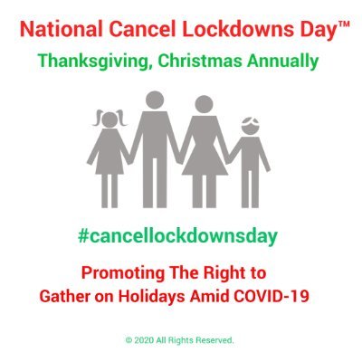Promoting the right to gather for holidays during COVID.