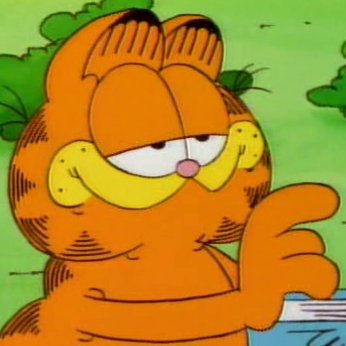 A random screen grab from the cartoon series Garfield and Friends every 30 minutes!