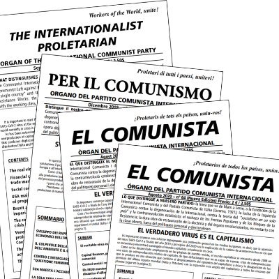 Organ of the International Communist Party - 
Órgano del Partido Comunista Internacional - 
Organo del Partito Comunista Internazionale