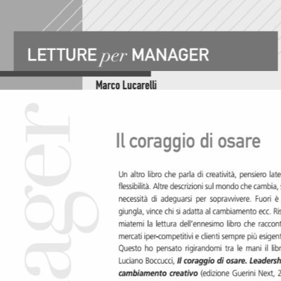 Condivido qui libri e articoli che trovo interessanti #letturexmanager