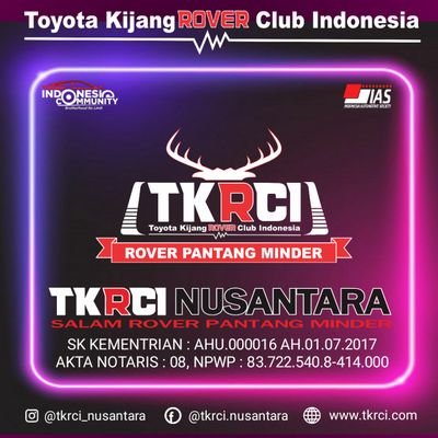 TKRCI NUSANTARA
( Official Twitter )
Toyota Kijang Rover Club Indonesia