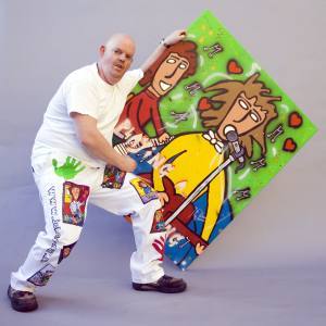 The famous Dutch Pop Art Artist. (just paint a colourfull live)