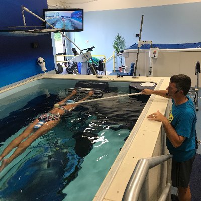 Personal fitness center dedicated to wet & dry using Endless Pools: 17 foot Dual lane pool (with treadmills), a Performance pool (with cameras) and Therapy Spa.