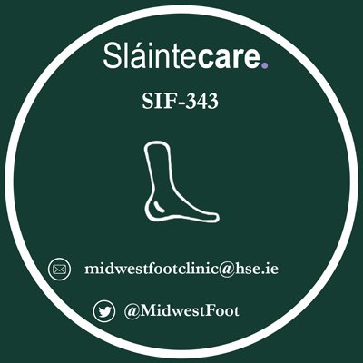 HSE Midwest Foot Clinic based in the Midwest Community healthcare (Cho3). A MDT approach to footwear and orthoses with podiatry and physiotherapy.