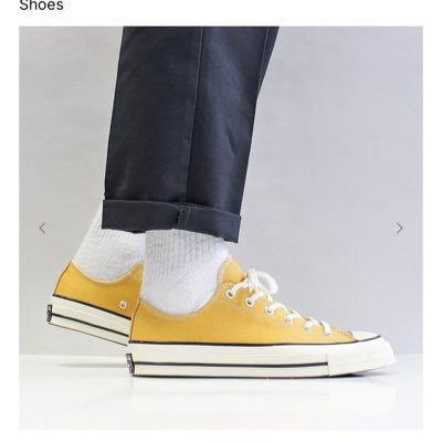 converse 1970s yellow on feet