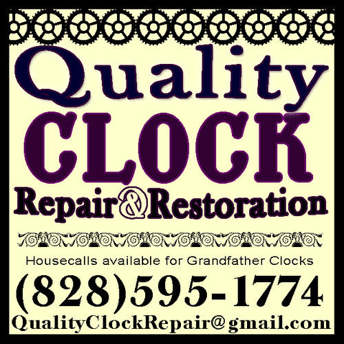 ClockRepair's profile picture. Professional Quality Clock Repair & Restoration. Housecalls available for Grandfather Clocks. 3 year guarantee on all repairs. (828) 595-1774. (513) 659-8687.