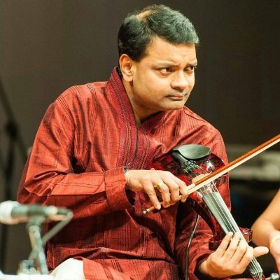 Violinist, Guru, Indian music. RaagaSudha School of Carnatic Music. Devout Hindu. Love Modi, Bharat, Australia, Yoga, Ilayaraja. Hate pseudo-seculars, leftism.