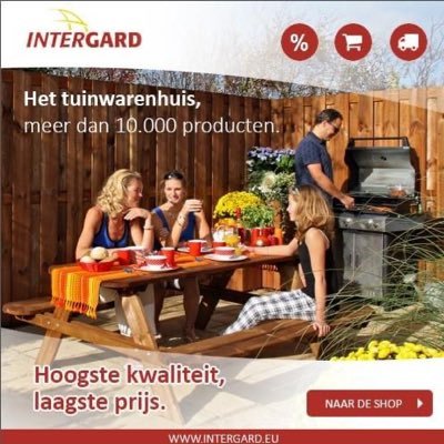 Import Export garden products as fences, sheds, chalets, decking, furniture, hazel hurdles, pavement, fasteners, connectors, swing sets, info@intergard.eu