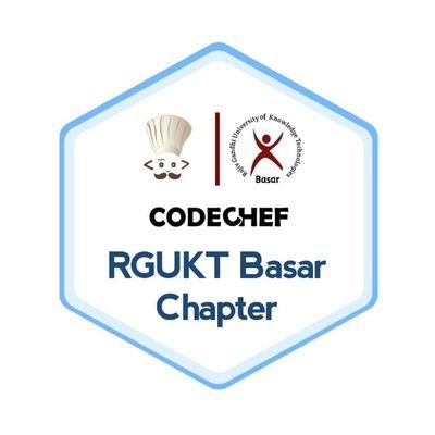 CodechefB's profile picture. Welcome to CodeChef RGUKT Basar Campus Chapter. Glad to see you here. :)