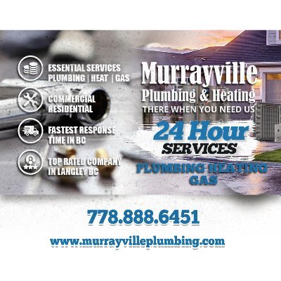 Langley BC Emergency 24 Hour Plumbers. #murrayville #langleyplumbing #heating #AC #drainage #gas Repair, install and service. Contact Murrayville Plumbing!