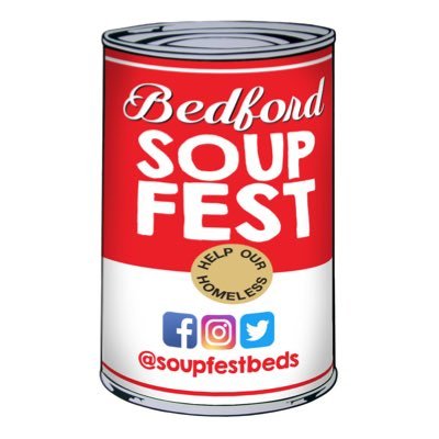 An annual festival of soup, showcasing Bedford's talented chefs & raising money for our homeless Tues 7th December 2021, Harpur Square soupfestbeds@gmail.com