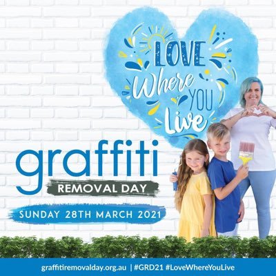 Sunday, 28 March 2021. Get involved in the fight against graffiti - volunteer, nominate and promote! 👍 @Au_grafremoval @NSWgovInfo #GRD21