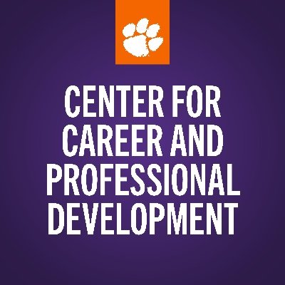 Clemson University's Center for Career & Professional Development, career services for undergrad & graduate students📍3rd floor Hendrix | 864-656-6000