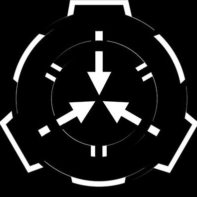 Scp logo with a dark theme