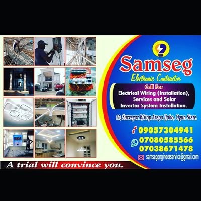 *LET US TURN YOUR HOME INTO A PARADISE*
*Samseg Engineering Service*
Samsegengineeringservice@gmail.c
07038671478
0905 730 4941
07080585566