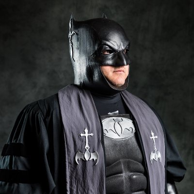 Pastor & author donning the Cowl of Salvation, Utility Belt of Truth and wielding Batarangs of the Spirit! (SAG/AFTRA)