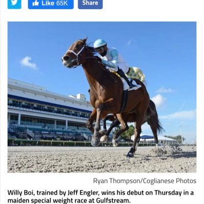 Thoroughbred race horse trainer stabled at Gulfstream,Keeneland, and Tampa Bay Downs race tracks