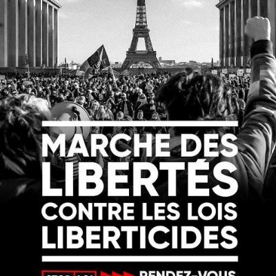 Tous ENSEMBLE !
Unis dans une #MarcheDesLibertes, contre la censure, le fichage et les violences policières.
Et pour la Liberté !

Convergence.