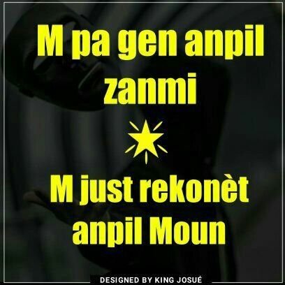 Je suis haïtien je suis vraiment fier d'être haïtien mais comme le pays est j'aime toujours Haïti💙💙💙