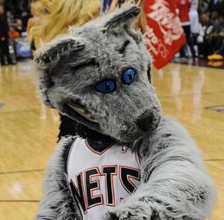 Mascot of the New Jersey Nets